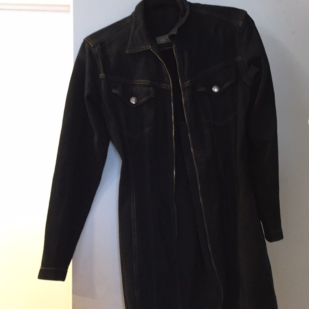 Calvin Klein Long Dark Jean Jacket